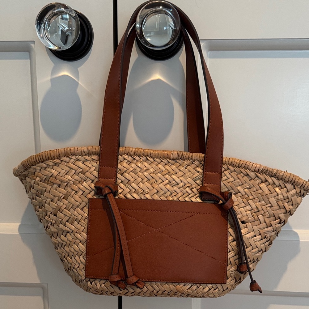 Brown Woven Tote Bag